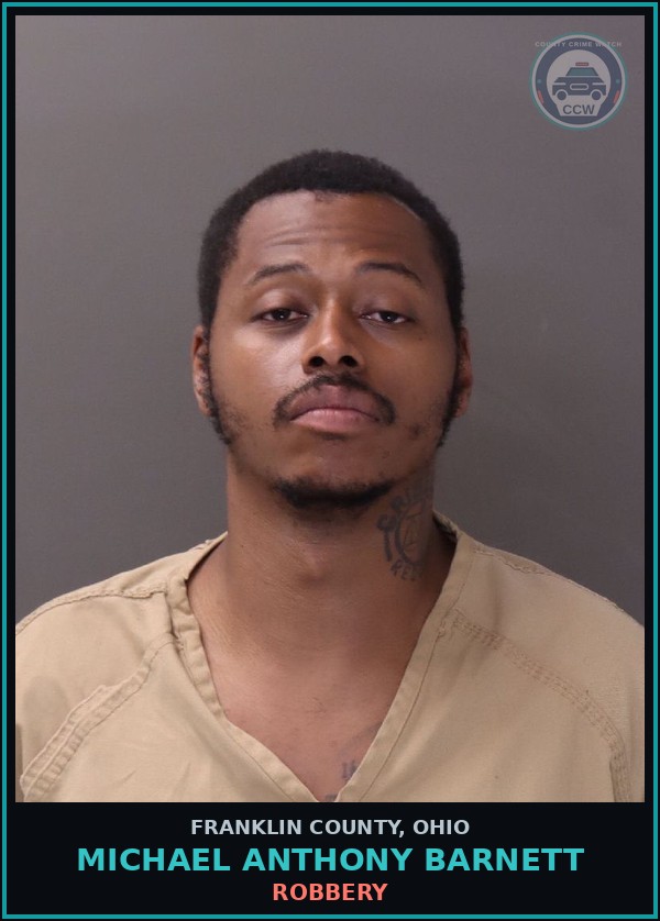 Booking mugshot of Michael Anthony Barnett in Franklin County