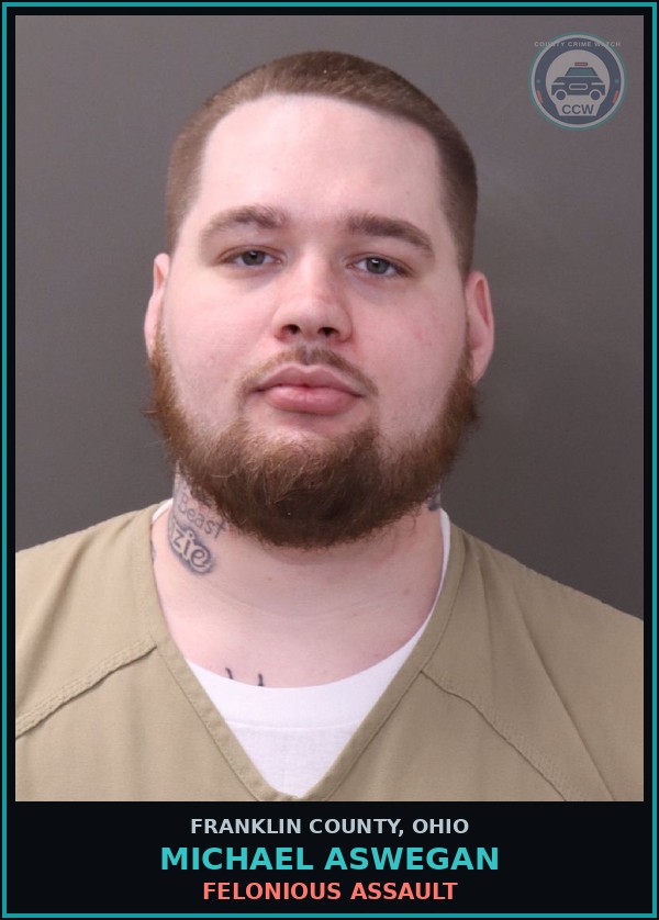 Booking mugshot of Michael Aswegan in Franklin County