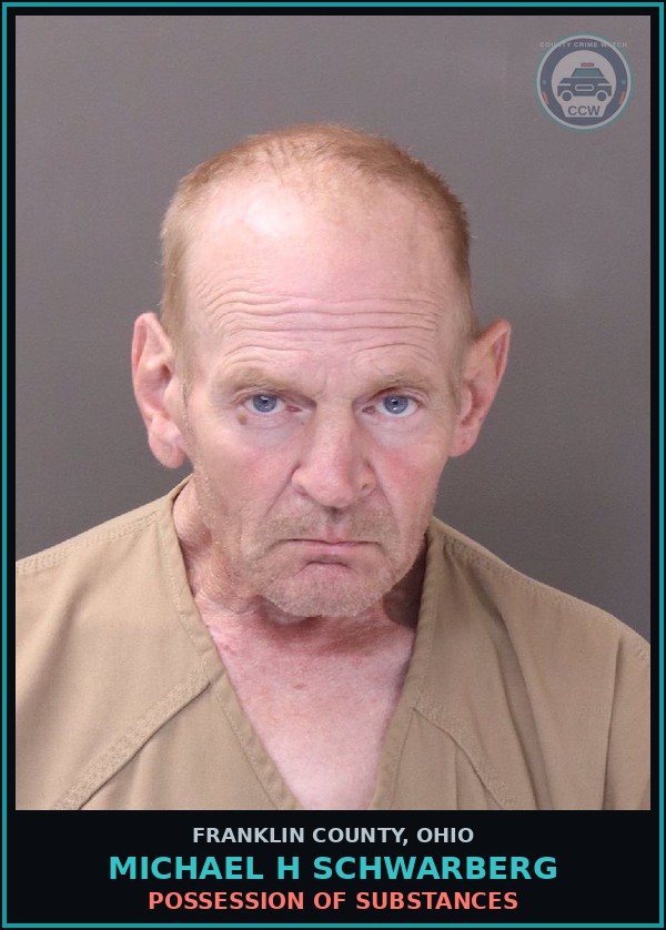 Booking mugshot of Michael H Schwarberg in Franklin County