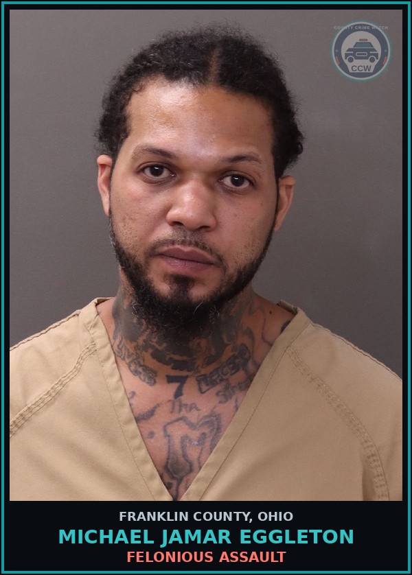 Booking mugshot of Michael Jamar Eggleton in Franklin County
