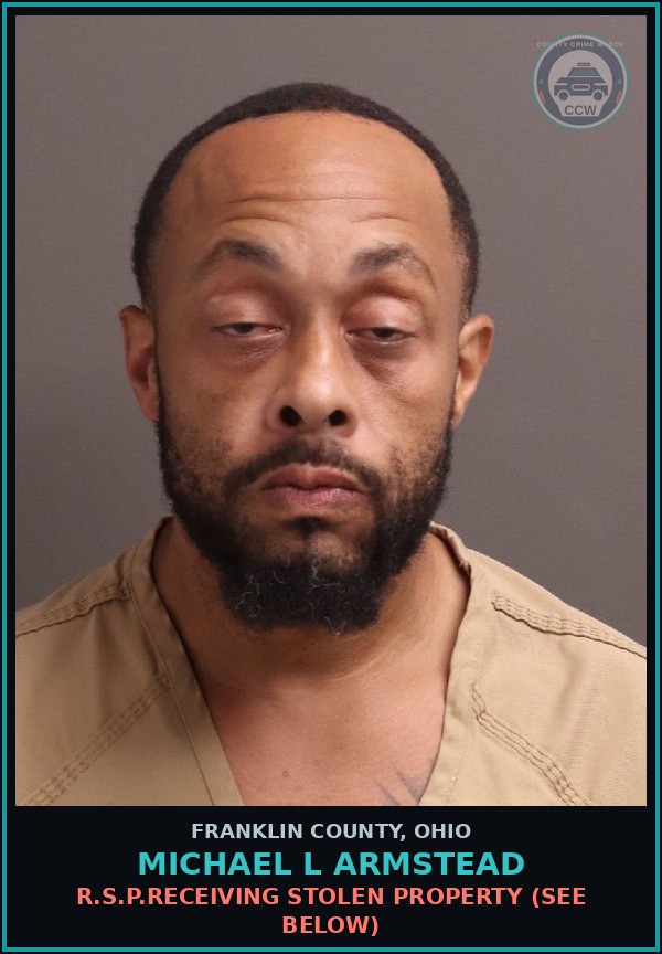 Booking mugshot of Michael L Armstead in Franklin County