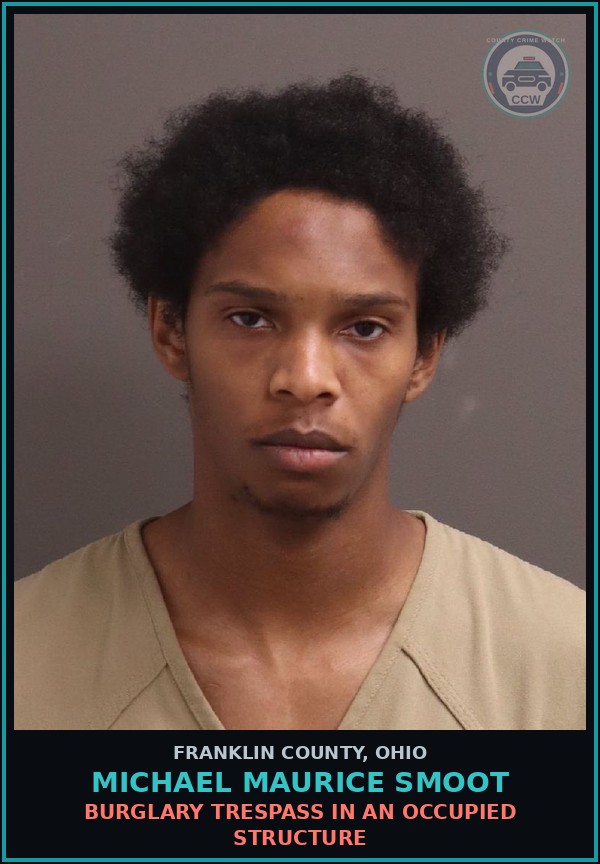Booking mugshot of Michael Maurice Smoot in Franklin County