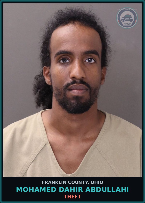 Booking mugshot of Mohamed Dahir Abdullahi in Franklin County