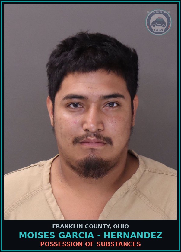 Booking mugshot of Moises Garcia - Hernandez in Franklin County