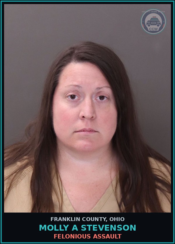 Booking mugshot of Molly A Stevenson in Franklin County