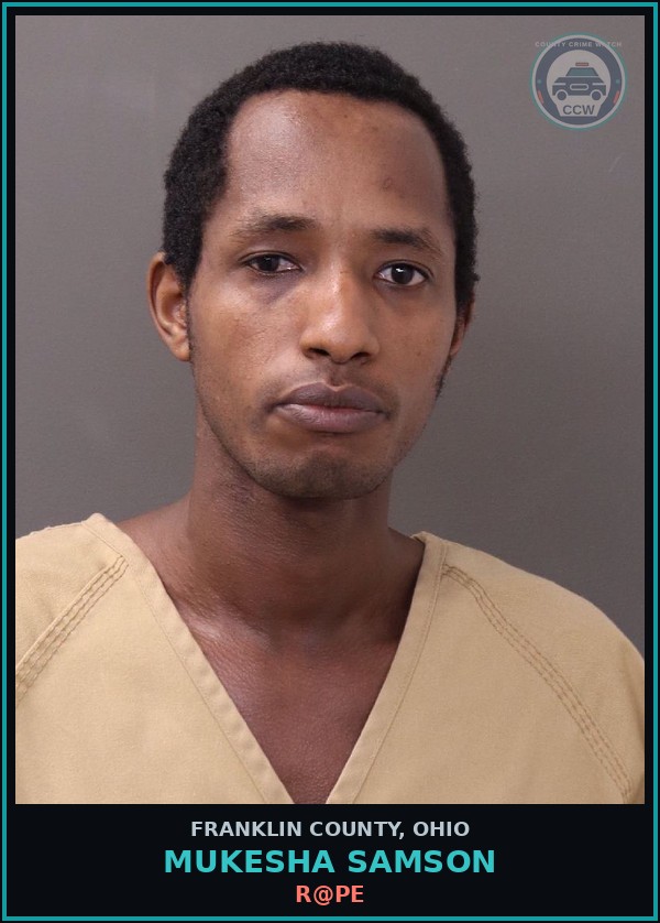 Booking mugshot of Mukesha Samson in Franklin County