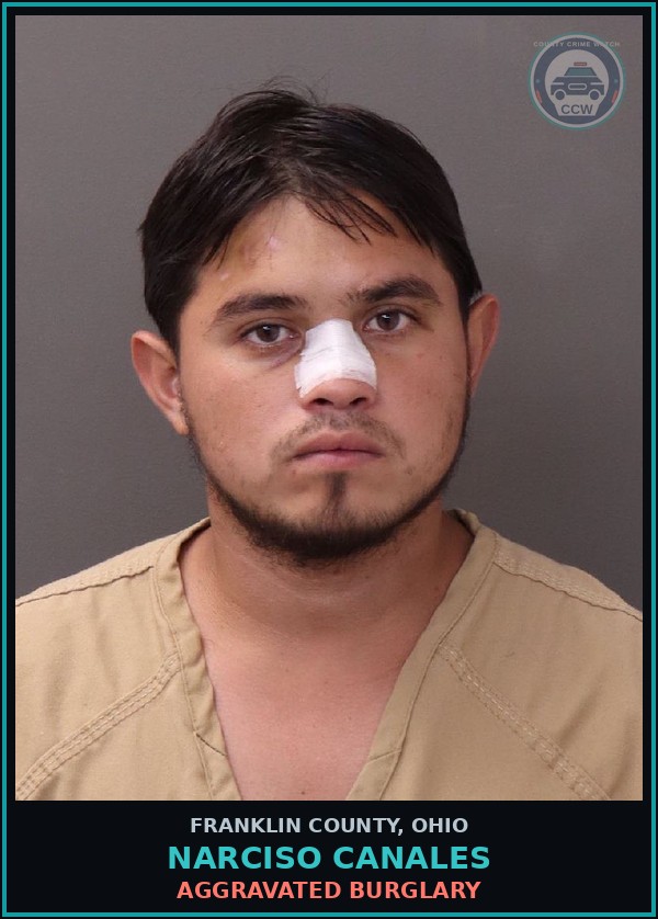 Booking mugshot of Narciso Canales in Franklin County