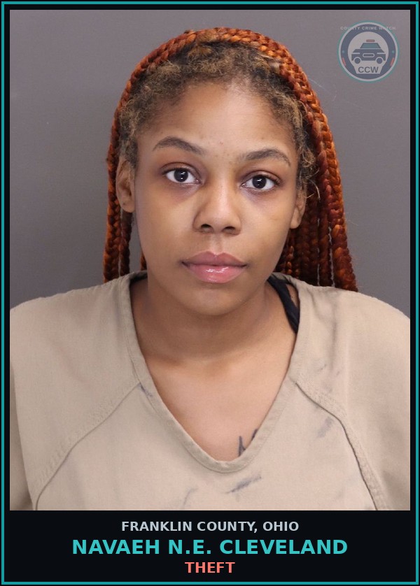 Booking mugshot of Navaeh N.E. Cleveland in Franklin County