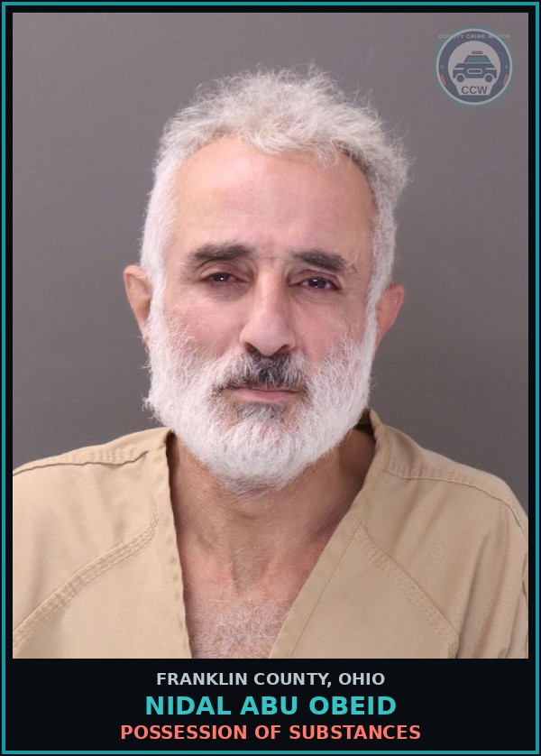 Booking mugshot of Nidal Abu Obeid in Franklin County