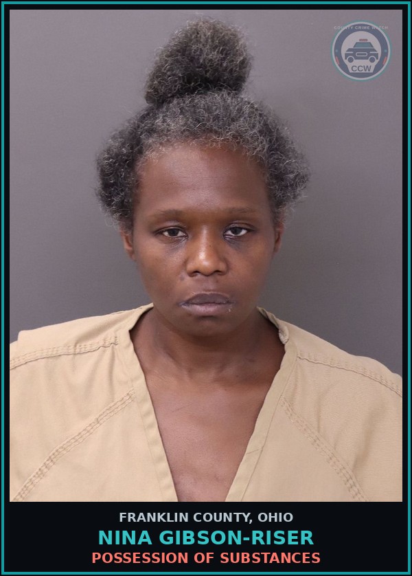 Booking mugshot of Nina Gibson-Riser in Franklin County