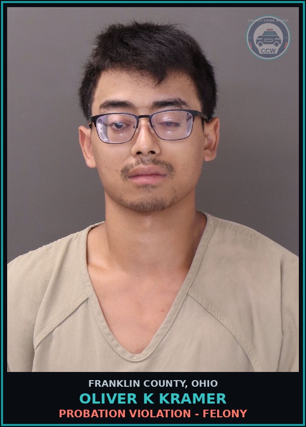 Booking mugshot of Oliver K Kramer in Franklin County