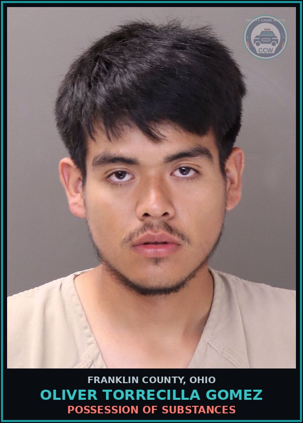 Booking mugshot of Oliver Torrecilla Gomez in Franklin County