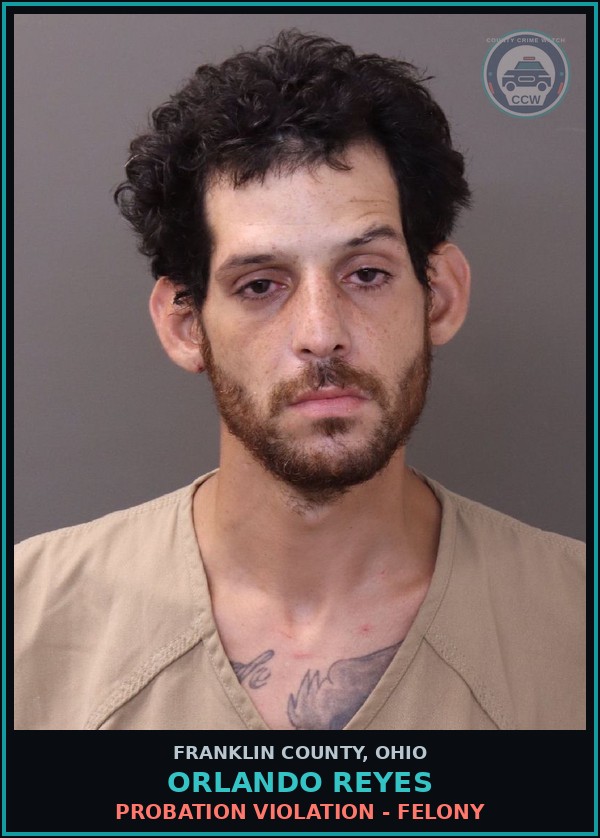 Booking mugshot of Orlando Reyes in Franklin County