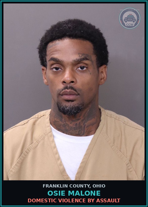 Booking mugshot of Osie Malone in Franklin County