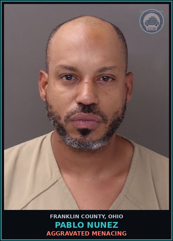 Booking mugshot of Pablo Nunez in Franklin County