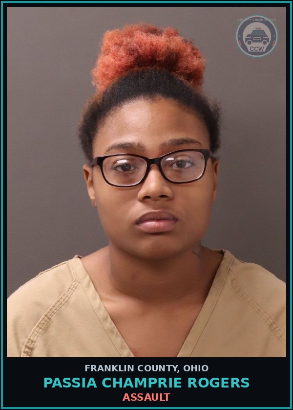 Booking mugshot of Passia Champrie Rogers in Franklin County