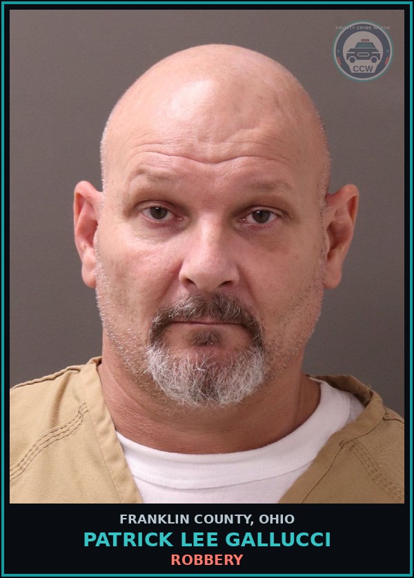 Booking mugshot of Patrick Lee Gallucci in Franklin County