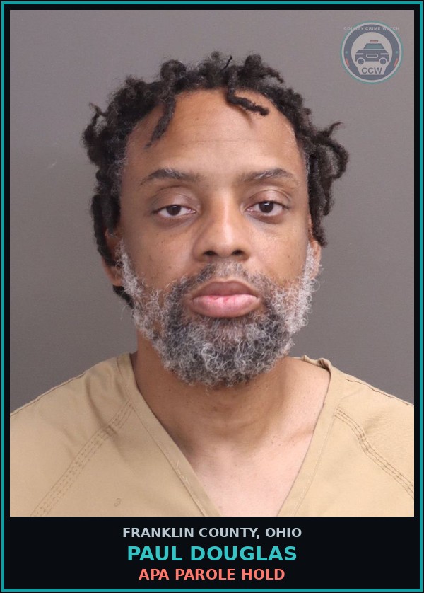 Booking mugshot of Paul Douglas in Franklin County