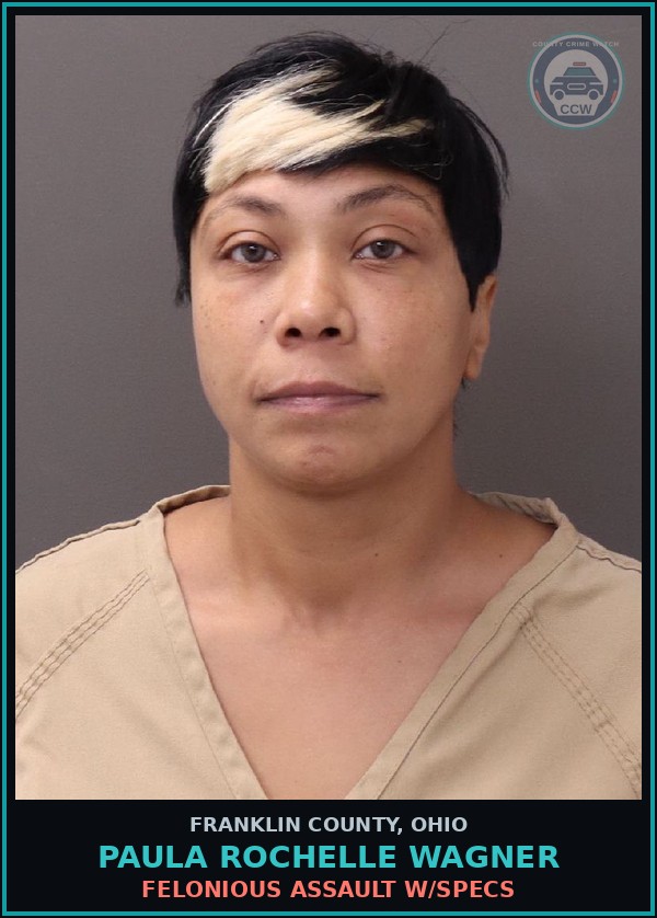 Booking mugshot of Paula Rochelle Wagner in Franklin County