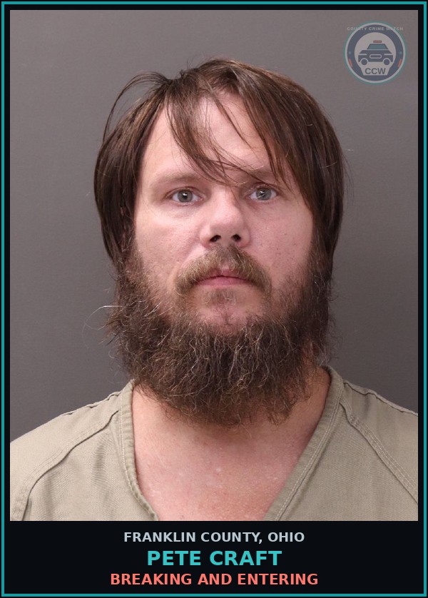Booking mugshot of Pete Craft in Franklin County