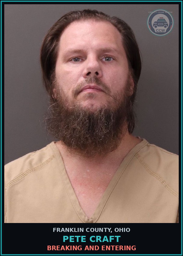 Booking mugshot of Pete Craft in Franklin County