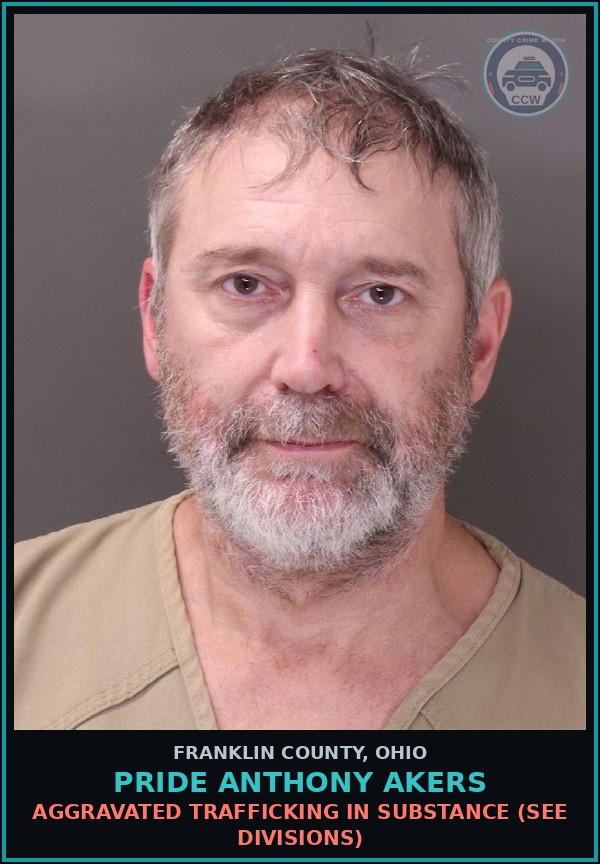 Booking mugshot of Pride Anthony Akers in Franklin County