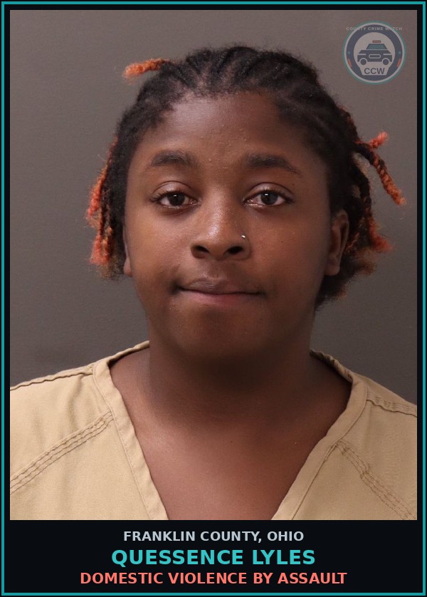 Booking mugshot of Quessence Lyles in Franklin County