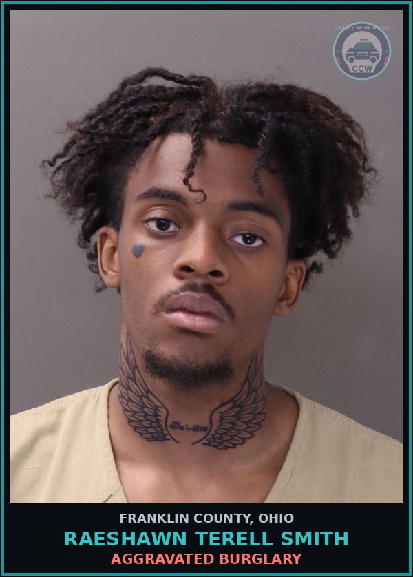 Booking mugshot of Raeshawn Terell Smith in Franklin County