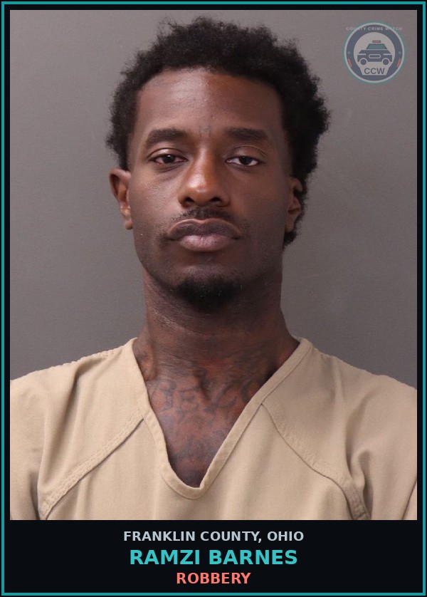 Booking mugshot of Ramzi Barnes in Franklin County