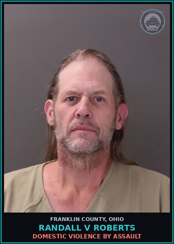 Booking mugshot of Randall V Roberts in Franklin County