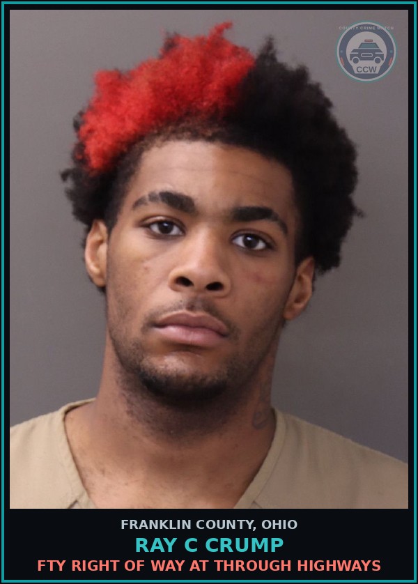 Booking mugshot of Ray C Crump in Franklin County