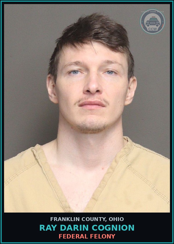 Booking mugshot of Ray Darin Cognion in Franklin County