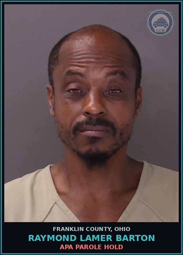 Booking mugshot of Raymond Lamer Barton in Franklin County