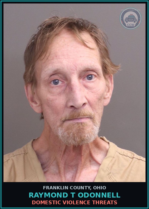 Booking mugshot of Raymond T Odonnell in Franklin County