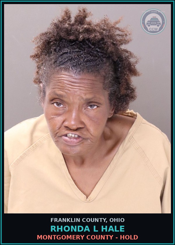 Booking mugshot of Rhonda L Hale in Franklin County