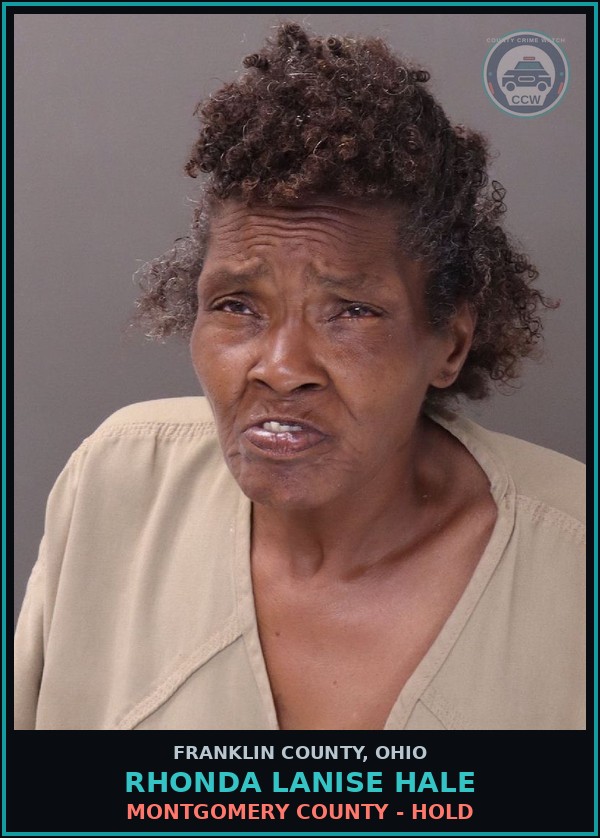 Booking mugshot of Rhonda Lanise Hale in Franklin County