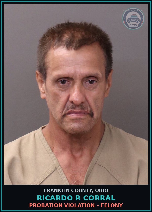 Booking mugshot of Ricardo R Corral in Franklin County