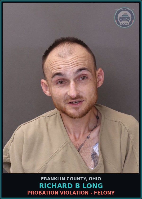 Booking mugshot of Richard B Long in Franklin County
