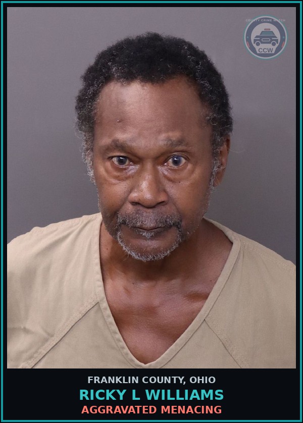 Booking mugshot of Ricky L Williams in Franklin County