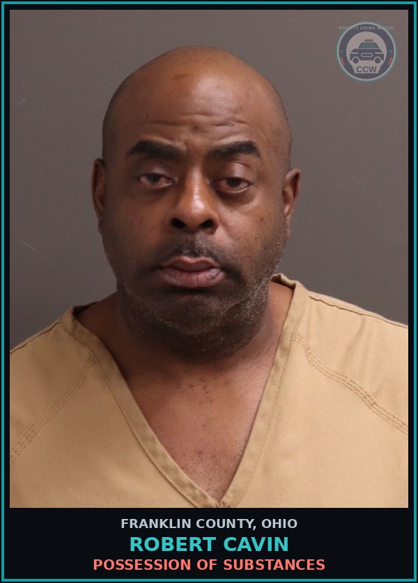 Booking mugshot of Robert Cavin in Franklin County
