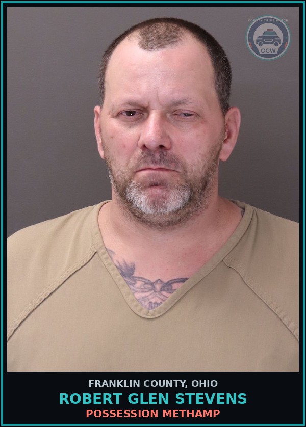 Booking mugshot of Robert Glen Stevens in Franklin County