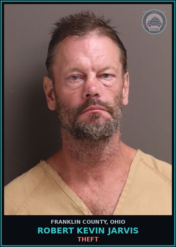 Booking mugshot of Robert Kevin Jarvis in Franklin County