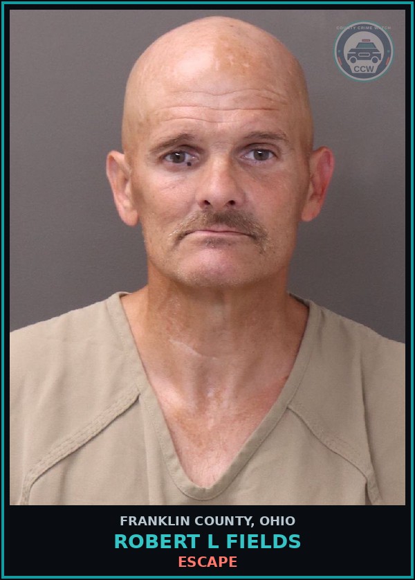 Booking mugshot of Robert L Fields in Franklin County
