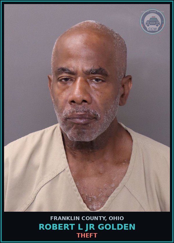 Booking mugshot of Robert L Jr Golden in Franklin County