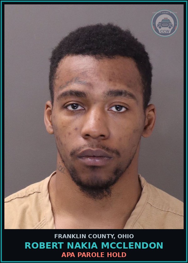 Booking mugshot of Robert Nakia Mcclendon in Franklin County