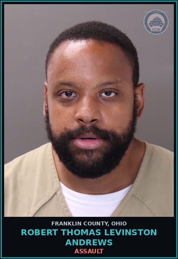 Booking mugshot of Robert Thomas Levinston Andrews in Franklin County