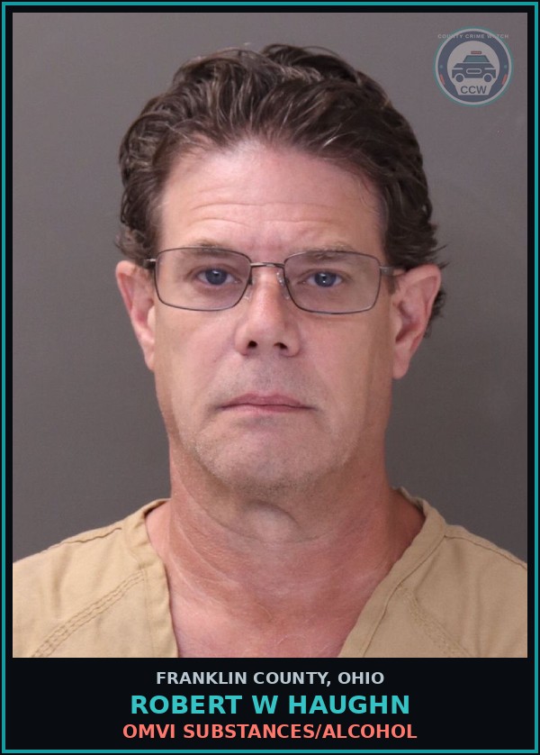 Booking mugshot of Robert W Haughn in Franklin County