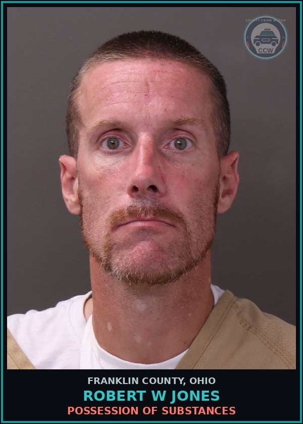 Booking mugshot of Robert W Jones in Franklin County