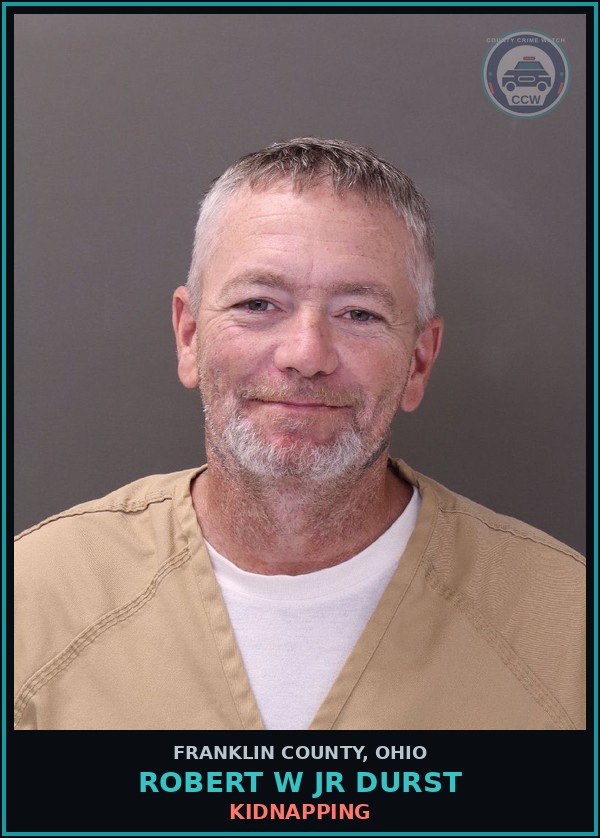 Booking mugshot of Robert W Jr Durst in Franklin County
