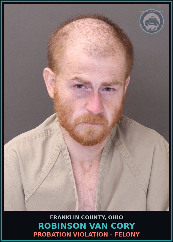 Booking mugshot of Robinson Van Cory in Franklin County